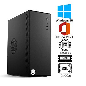 Computador Prosetup CorpOne Intel i3 3º Geração Mem 8GB HD SSD 240GB Win 10 Pro + Office 2021