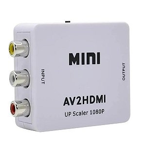 Adaptador Conversor de Video RCA AV x HDMI 720/1080p - AV2HDMI