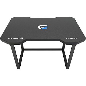 Mesa Gamer Fortrek Vickers Preta/Azul Borda Dupla de 27mm