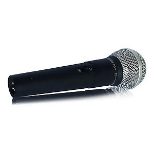 Microfone Profissional Com Fio Leson LS50 Preto Cabo 5 Metros