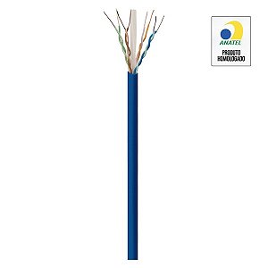 Cabo de Rede CAT6e 24Awg Fortrek FK510C Azul - Caixa 305m
