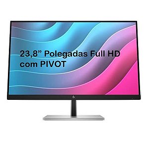 Monitor de 23.8" HP IPS E24 G5 Full HD (1920x1080) HDMI Display Port 4x USB Vesa PIVOT - N6E9AA#ABA