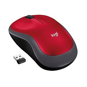 Mouse Sem Fio Logitech M185 USB Vermelho - 910-003635