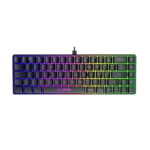 Teclado USB Gamer Fortrek Fearless 65 Compact Preto