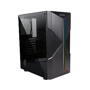 Gabinete Gamer Fortrek Holt Mid Tower RGB Preto
