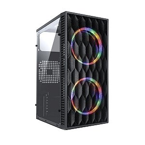 Gabinete Gamer Vinik Wave Preto Lateral Acrilico - Ggwacbk