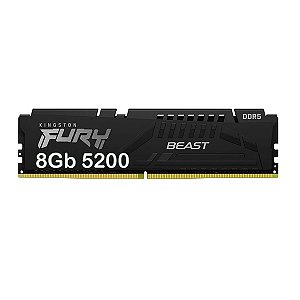 Memoria para Desktop DDR5 8GB 5200Mhz CL40 Kingston HyperX Fury - KF552C40BB-8