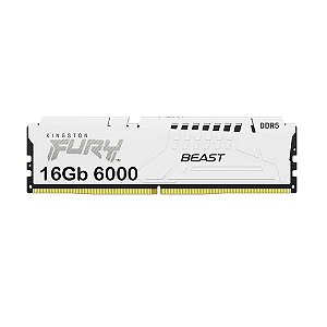 Memoria para Desktop DDR5 16GB 6000Mhz CL30 Kingston HyperX Fury Branca - KF560C30BWEA-16