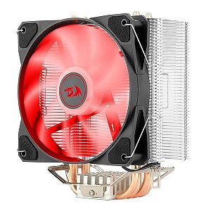 Cooler para processador Air Cooler Redragon Tyr LED Vermelho AMD e Intel 120mm Preto CC-9104R
