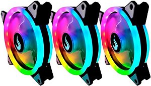 Kit Cooler para Gabinete 3Un Rise Mode Energy Rgb - Fn-02-rgb-5v