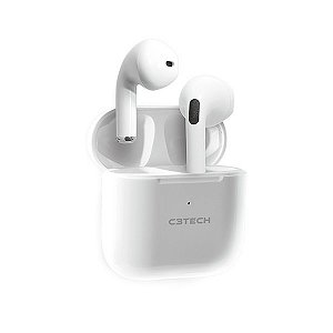 Fone de Ouvido Bluetooth 5.1 EP-TWS-21WH Branco C3Tech