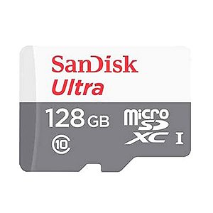 Cartão de Memória Micro SDXC Ultra 128Gb 100MB Sandisk com Adaptador ‎SDSQUNR-128G-GN6MA