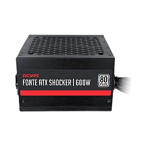Fonte ATX 600W Gamer PcYes Shocker 80 Plus White - PF600SHW