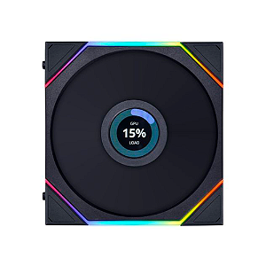 Fan Lian Li Uni Fan TL LCD Com Tela 120mm Reverse Blade RGB Preto