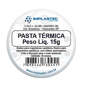 Pasta Termica 15G Implastec
