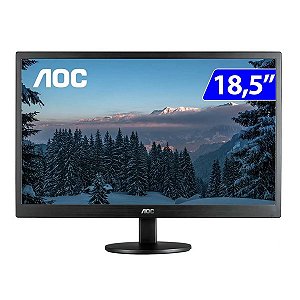 Monitor de 18.5" AOC HD (1366x768) 60hz 5ms Hdmi/Vga - E970SWHNL