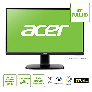 Monitor Acer 27" KA272 Ebi Full HD 100Hz IPS VGA HDMI 1ms