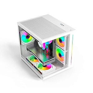 Gabinete Aquarius MT-G810WH Sem Fonte C3Tech Gaming
