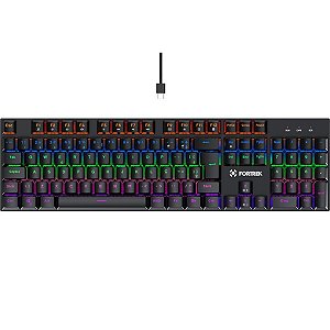 Teclado USB Mecanico Fortrek Gravity 100 Fullsized Switch Outemu Red Usb-C