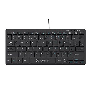 Teclado Mini Office Fortrek K13 USB ABNT2 Preto