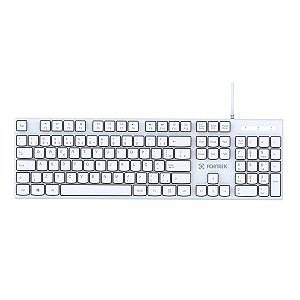 Teclado Office Fortrek K15 Slim USB ABNT2 Branco