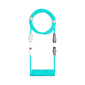 Cabo Duplo Enrolado Cooler Master Kb-Ccz1 Ciano Verde