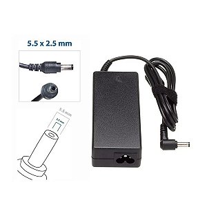 Fonte para Notebook 19V 3.42A Plug 5.5x2.5mm - Acer, Asus, LG, Positivo