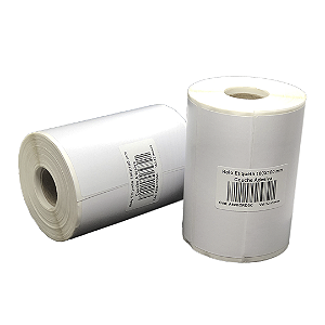 Rolo Etiqueta 100X100mm Couche Adesiva 300UN (31M) Tub 1"