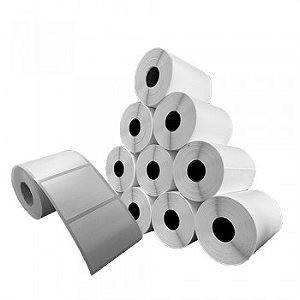 Cx 10 Un Rolos Etiqueta 65X45mm Bopp Adesiva 650UN (31M) Tub 1"