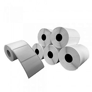 Cx 5 Un Rolos Etiqueta 65X45mm Bopp Adesiva 650UN (31M) Tub 1"