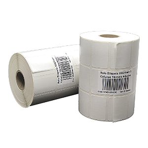 Rolo Etiqueta 33X21mm 3 Colunas Térmica Adesiva 3875UN (31M) Tub 1"