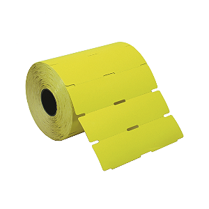 Rolo de Etiqueta Gôndola Tag Amarela 105X30mm S/Adesivo Universal