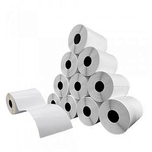 Cx 10 Un Rolos Etiqueta 100X150mm Bopp Adesiva c/Serrilha 203UN (31M) Tub 1"