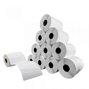 Cx 10 Un Rolos Etiqueta 100X200mm Couchê Adesiva 153UN (31M) Tub 1"