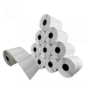 Cx 10 Un Rolos Etiqueta 100X30mm Térmica Adesiva 950UN (31M) Tub 1"