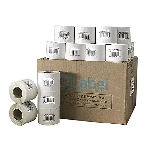 Cx 72 Un Bobinas Etiqueta Balança 40X40mm Térmica Adesiva c/ Segurança 698UN (30M) Tub 1,5