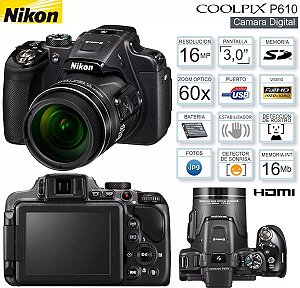Compro Câmera Nikon Coolpix P610 pagamos à vista faça sua avaliação hoje mesmo
