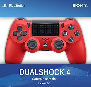 Controle PS4 Dualshock 4 Vermelho - Sem Fio