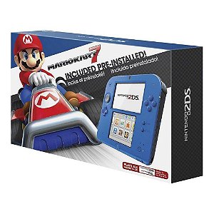 Console Nintendo 2DS Edição Mario Kart 7 Azul Destravado Completo (CIB) Seminovo - Nintendo 2DS