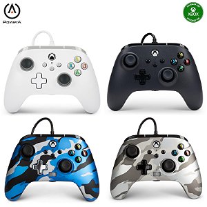 Controle com fio Power A para Xbox Series X S e Xbox One (Verificar disponibilidade de cores)