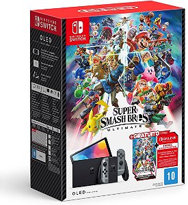 Console Nintendo Switch Oled - Ed. Super Smash Bros (Destravado) - Seminovo