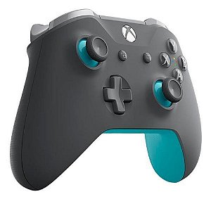 Controle Xbox One S Grooby Cinza Azul - Microsoft