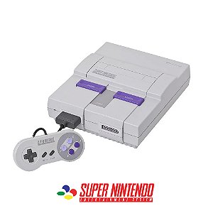 Console Super Nintendo FAT + Controle Original + Fonte Original + Jogo de Brinde
