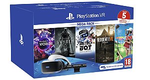 PlayStation VR Mega Pack Com 5 Jogos - Modelo Novo - CUH-ZVR2 - PS4 - Sony