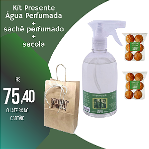 Kit Casa Cheirosa Bamboo Blend-1 Água Perf. 500 ml+12 Saches