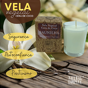Vela Vegetal Cera de Coco 60 g - Baunilha