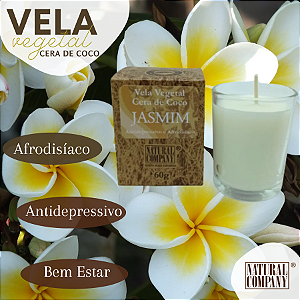 Vela Vegetal Cera de Coco 60 g - Jasmim