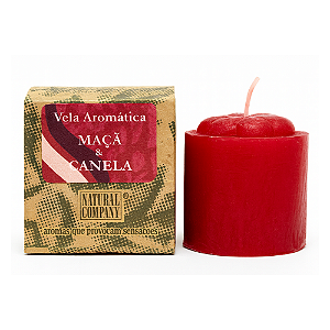Vela Aromática Maçã & Canela 70g.