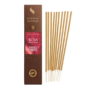 Incenso Natural Rosa Artesanal | 12 Varetas | Natural Company