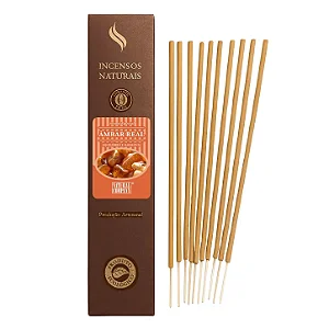 Incenso Natural Âmbar Real | Artesanal | 12 Varetas/12 hs Exalando | Natural Company